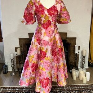 Vintage brocade floral dress size S
